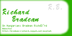 richard bradean business card